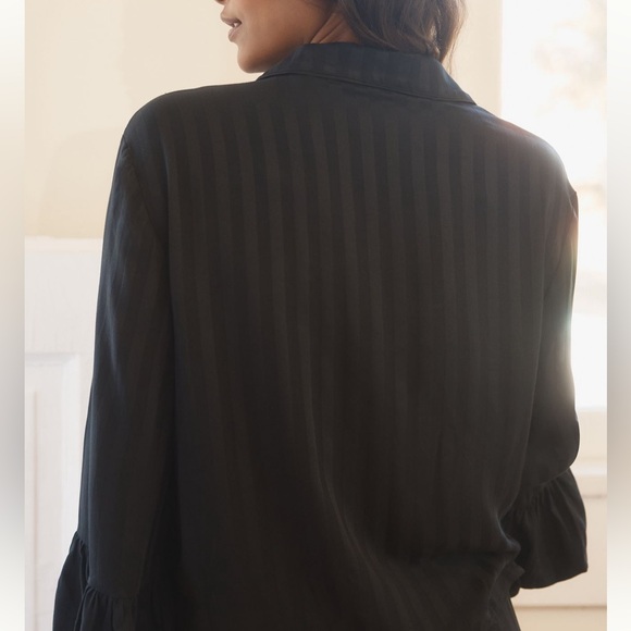 EUC Anthropologie Pajama Ruffle Set - Picture 3 of 4